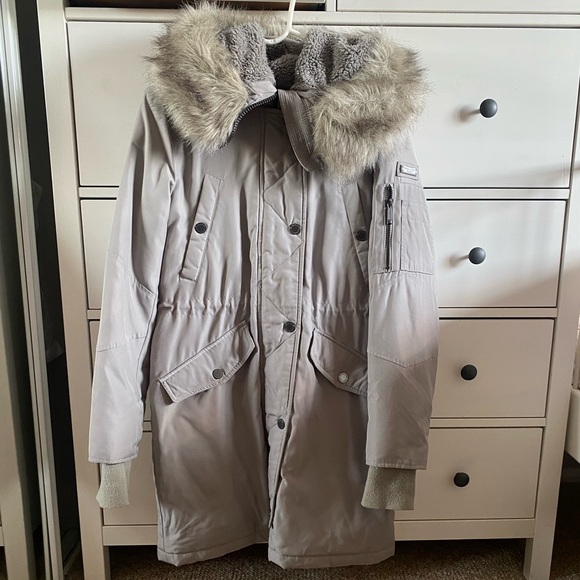 BCBG Jackets & Blazers - Grey Winter Parka Coat BCBG